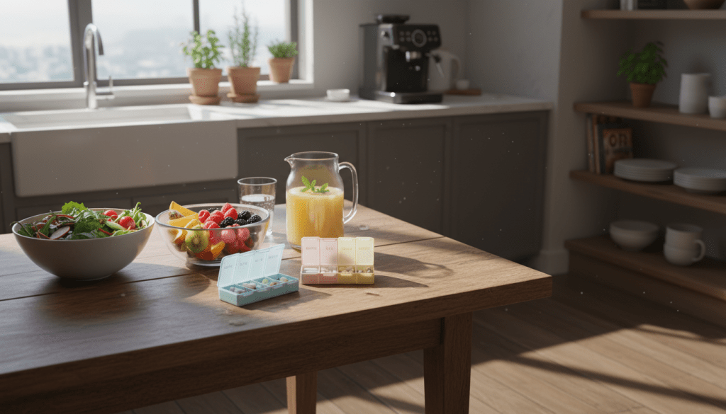 medication routine with meals