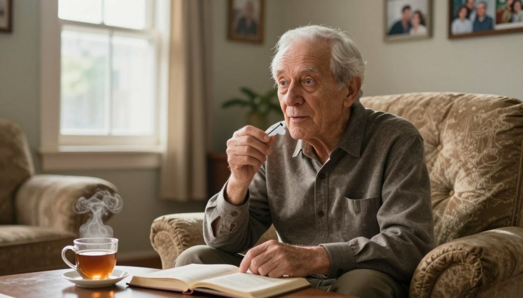 elderly gives one word answers